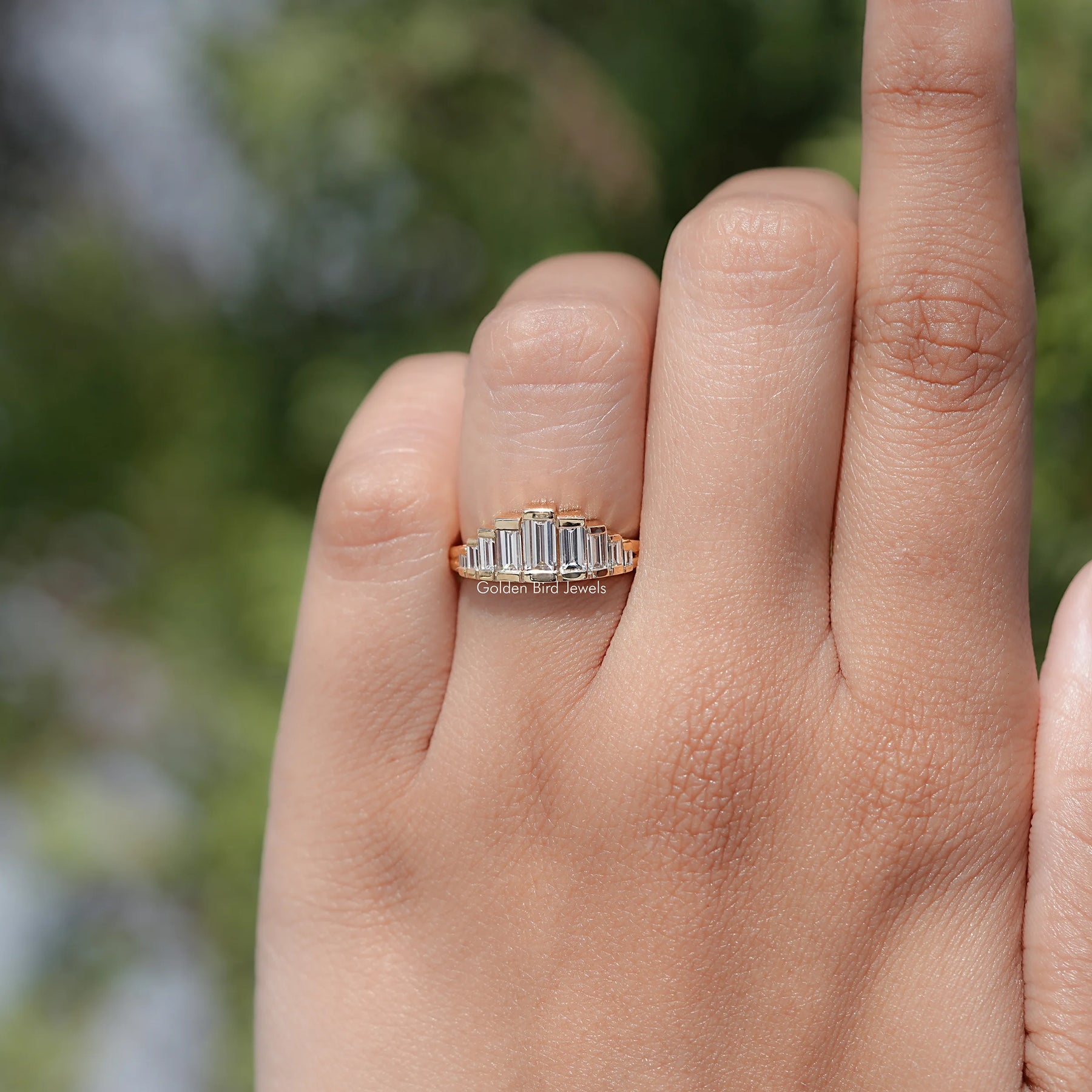 Baguette Cut Lab Diamond Engagement Ring