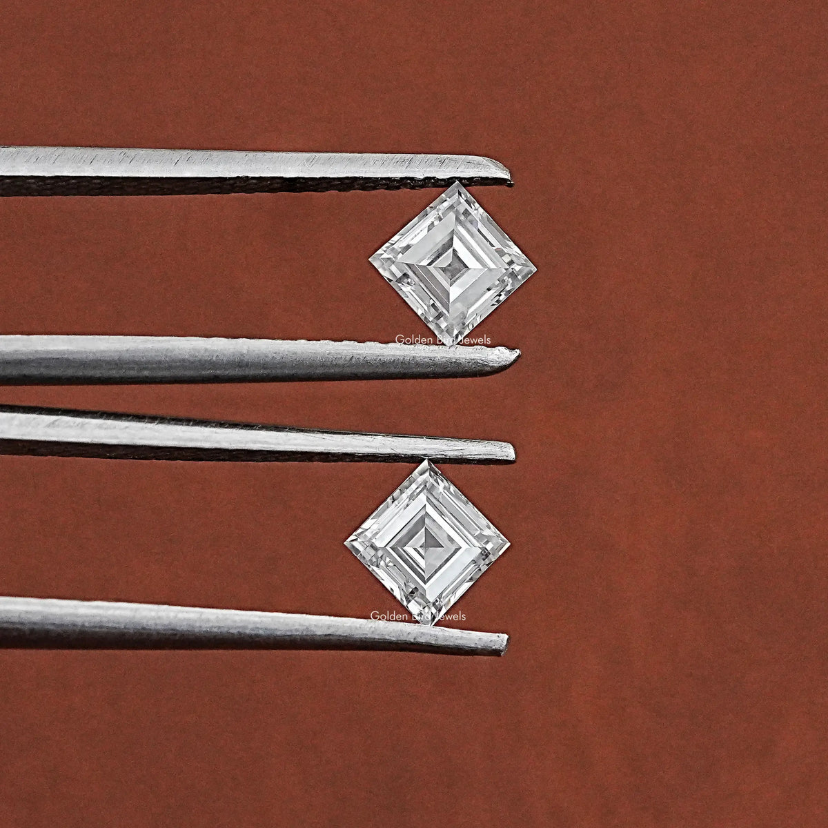 View Of Carre Cut Lab Diamond Matching Pair