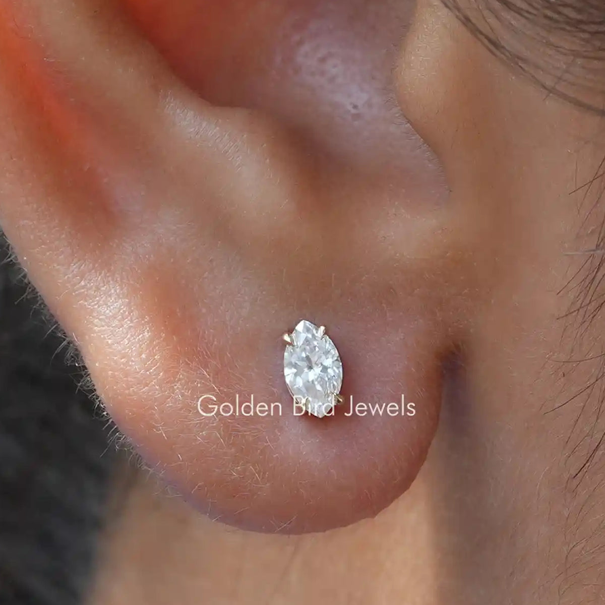 Lab Grown Diamond Marquise Cut Stud Earrings