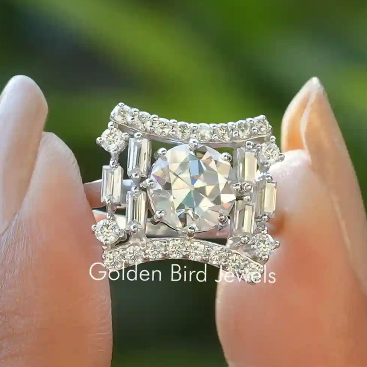 Old European Cut Moissanite Ring For Her