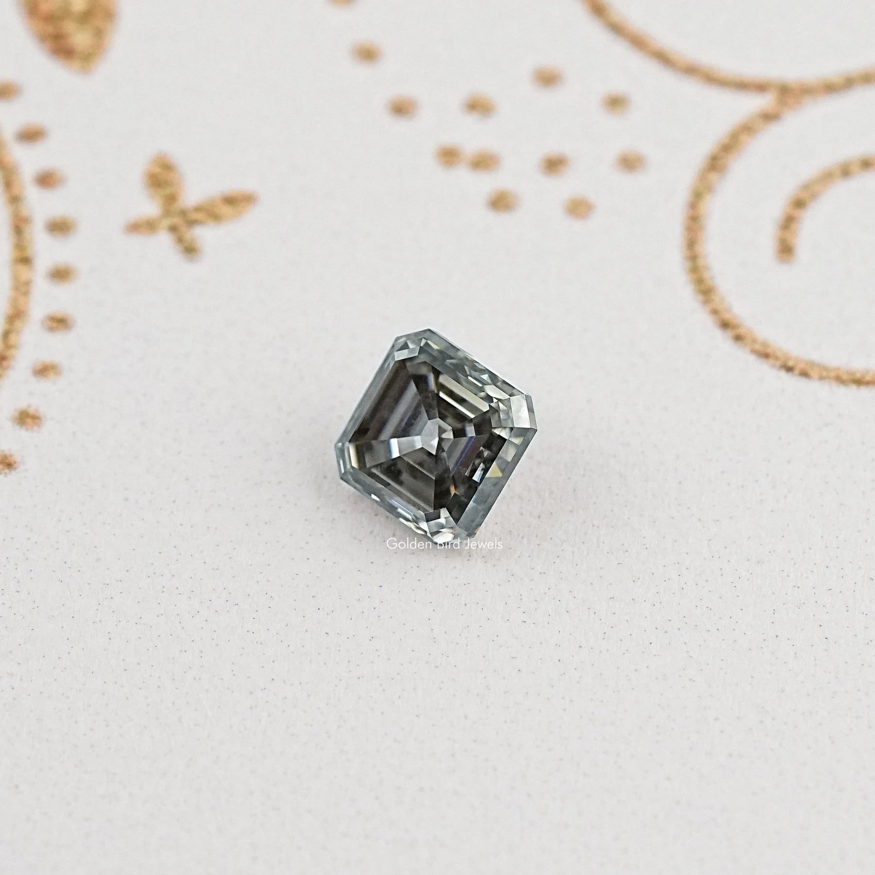 Display View of Asscher Cut Moissanite Gem