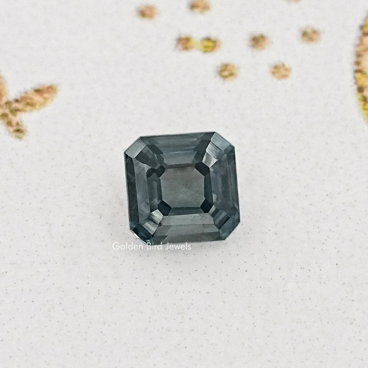 Gray Asscher Loose Moissanite Stone