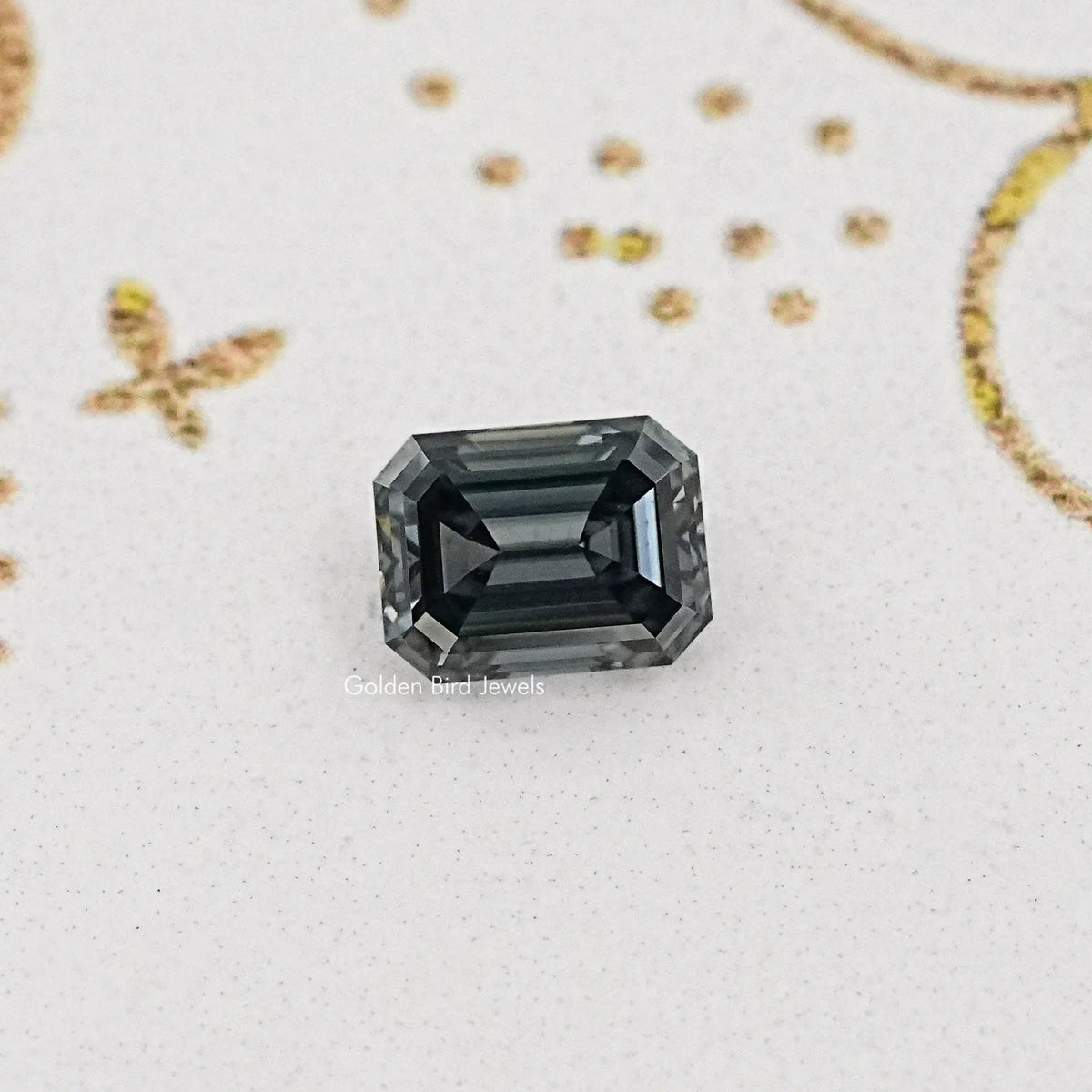 Gray Emerald Cut Loose Stone