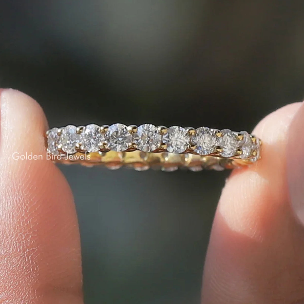 Moissanite Round Cut Full Eternity Band