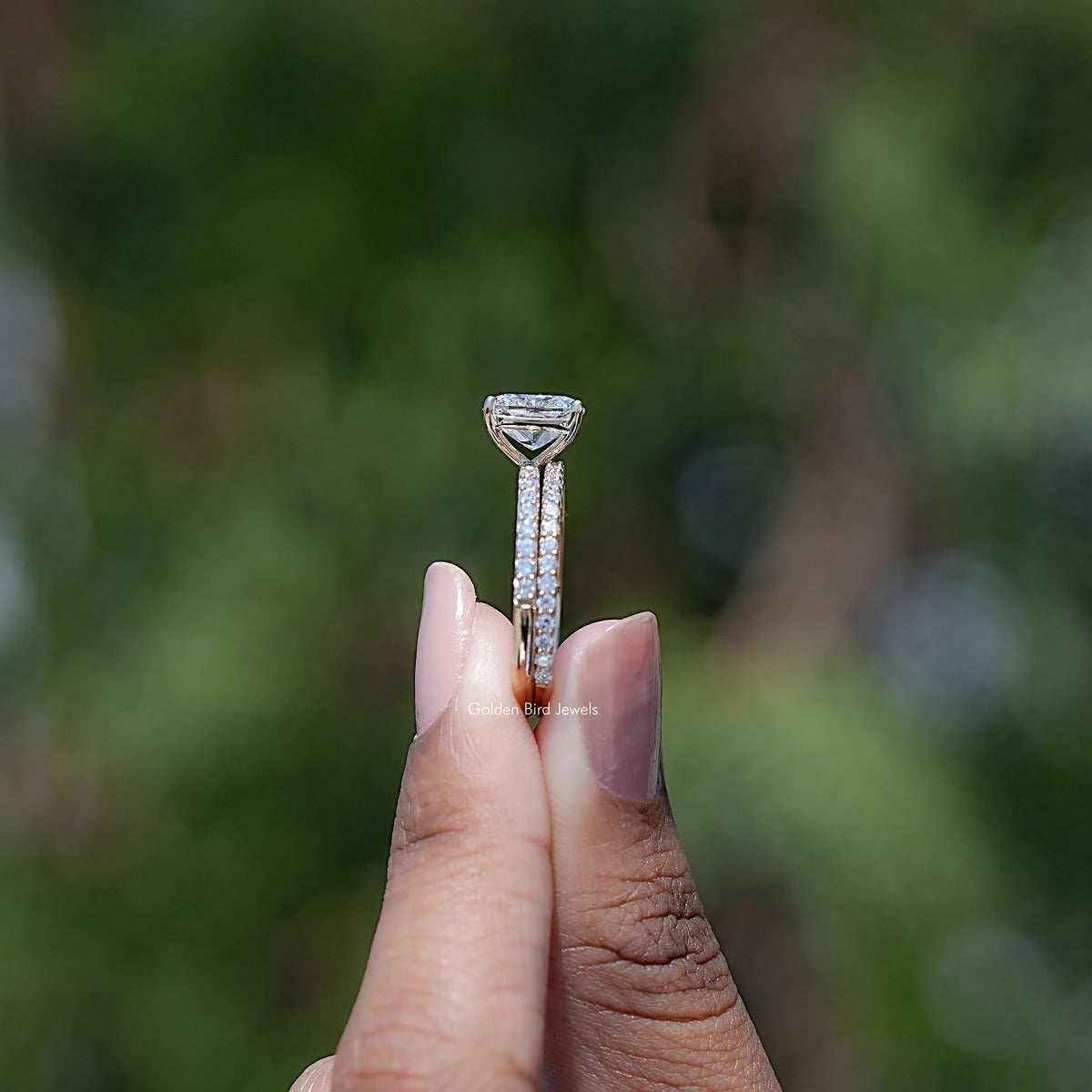Elongated Cushion Cut Lab Grown Diamond Ring