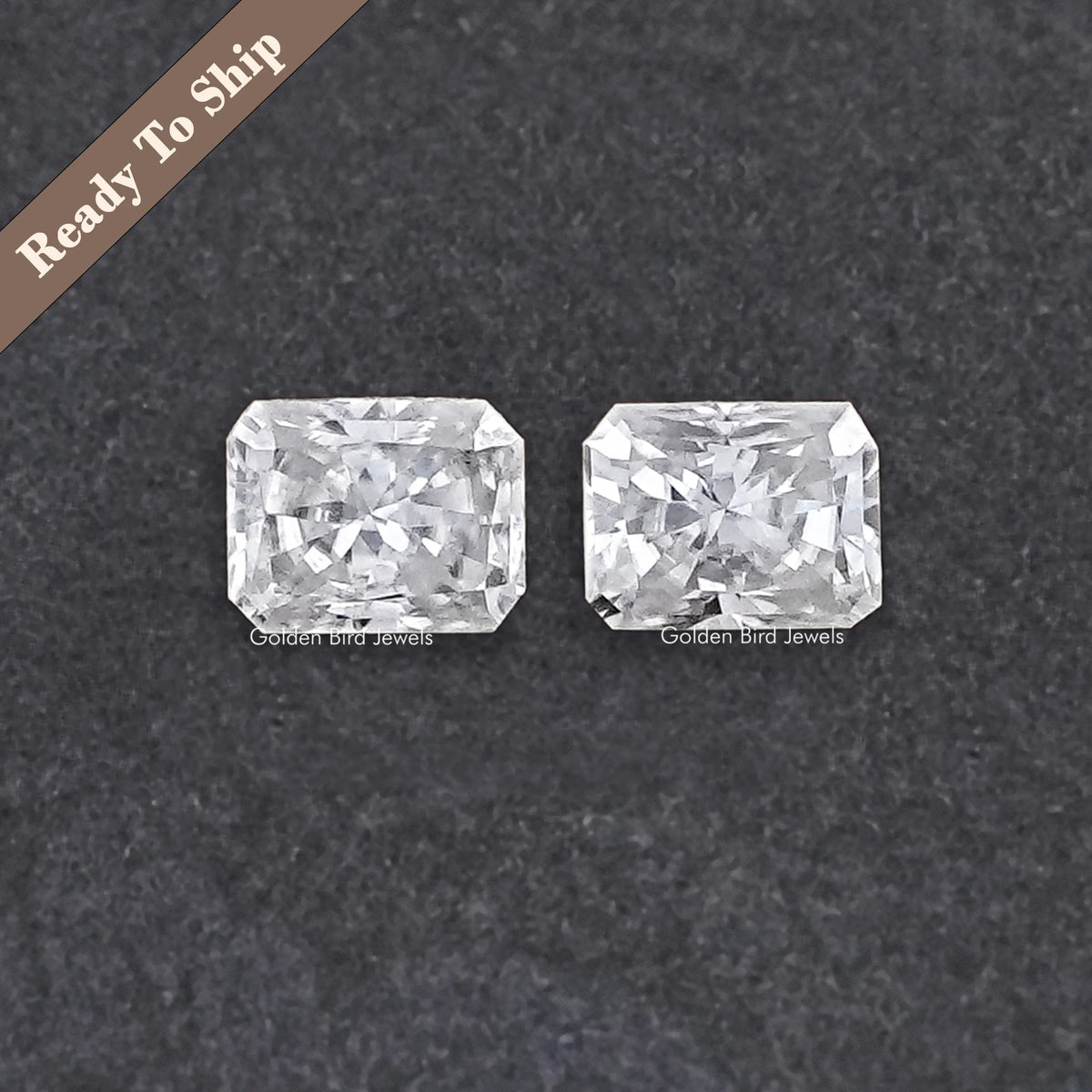 Radiant Cut Loose Moissanite Pair