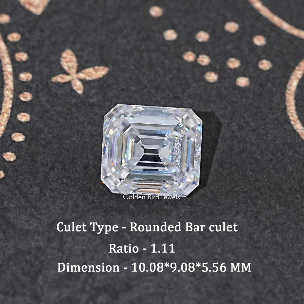 Colorless Old Mine Asscher Cut Loose Moissanite