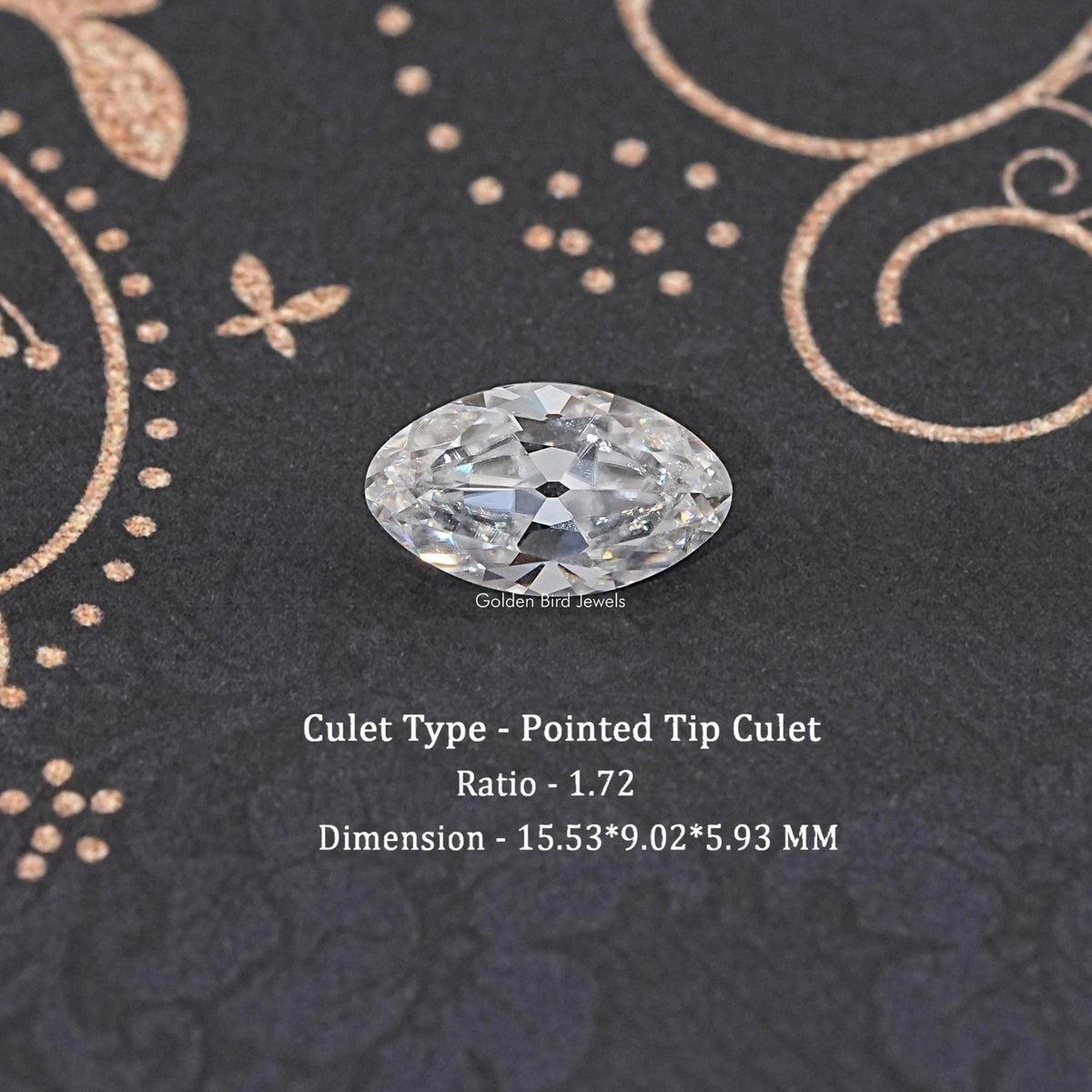 Colorless Old Mine Cut Moval Loose Moissanite