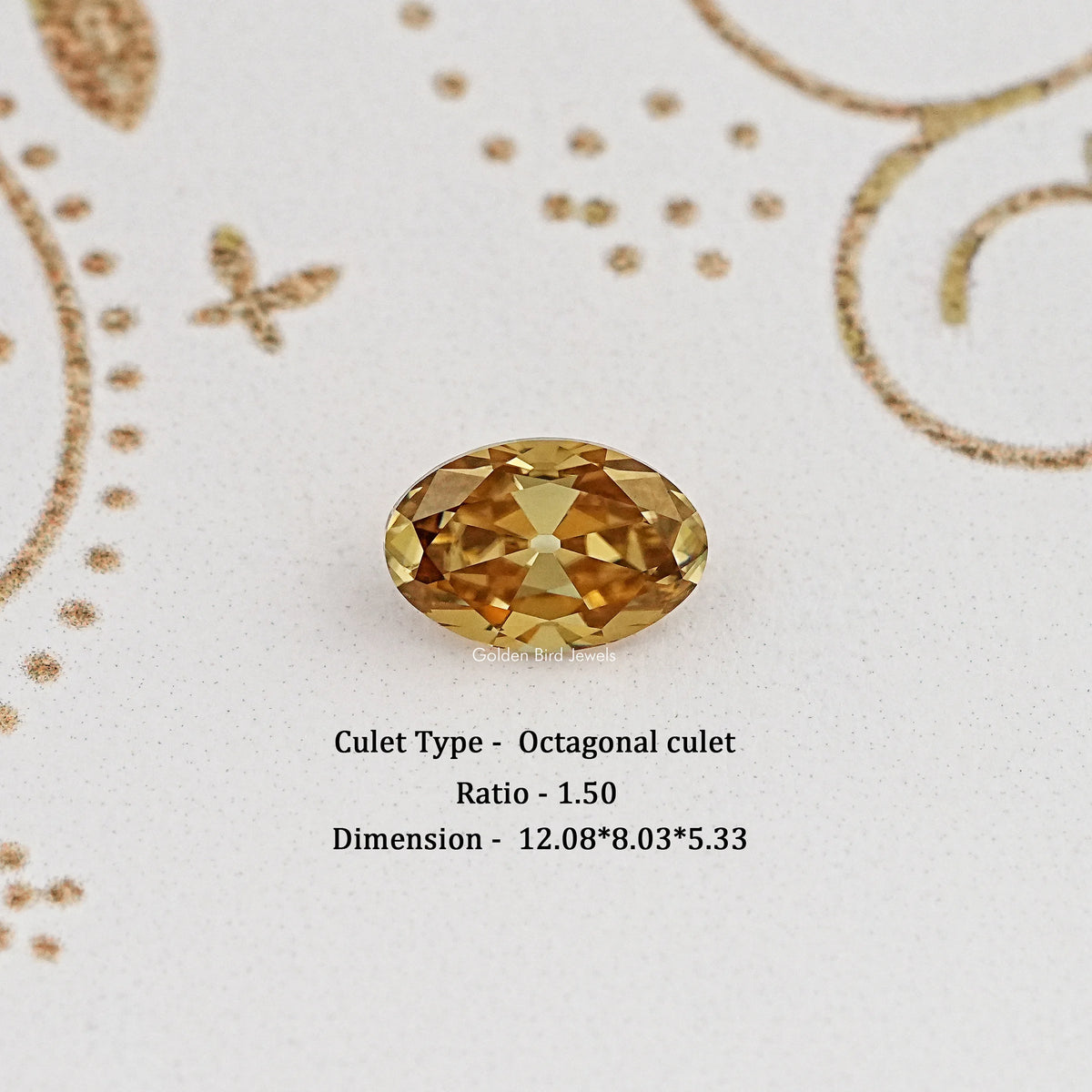 Champagne Old Mine Oval Loose Moissanite