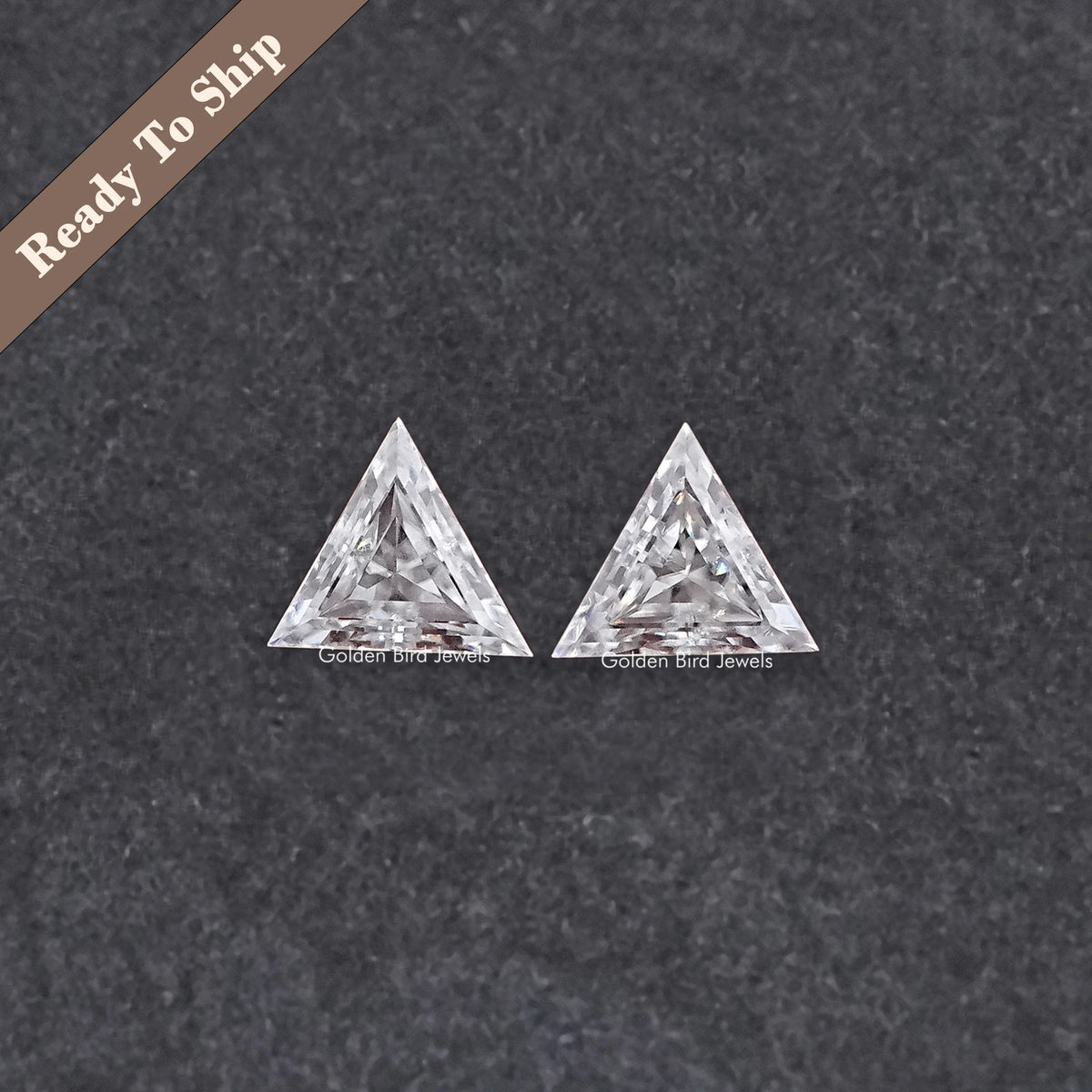 Triangle Cut Loose Moissanite Matching Pair