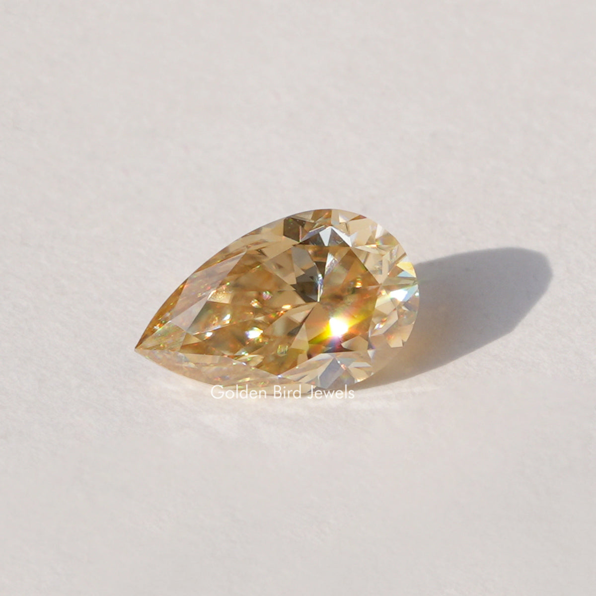 Champagne Pear Cut Moissanite Loose Stone