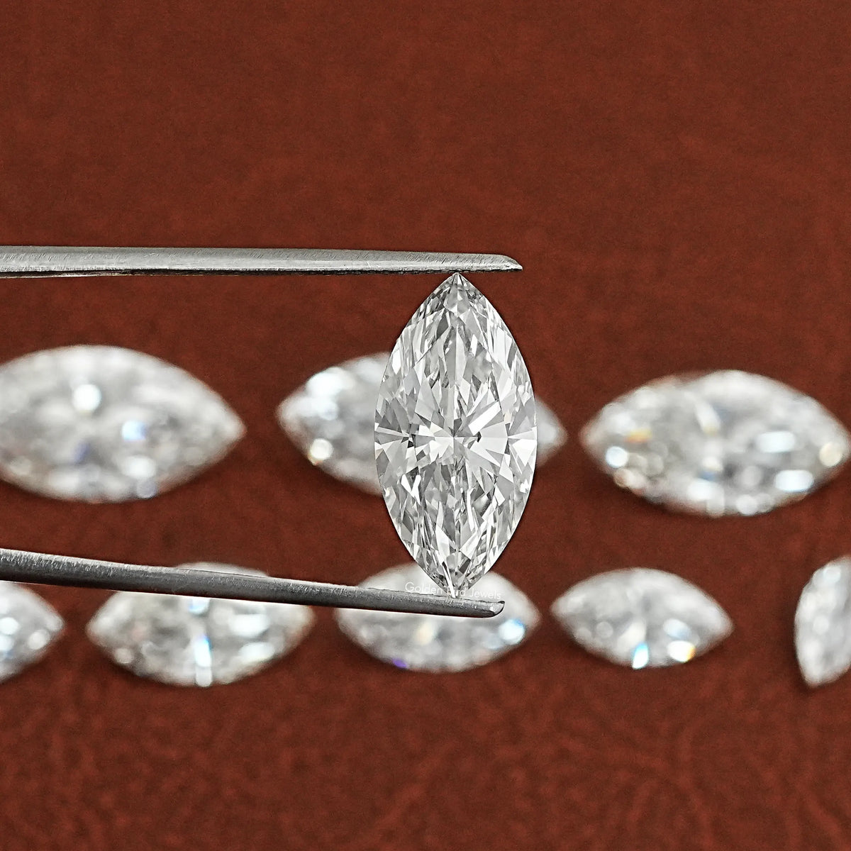 Detailed View Of Marquise Cut Lab Grown Diamond
