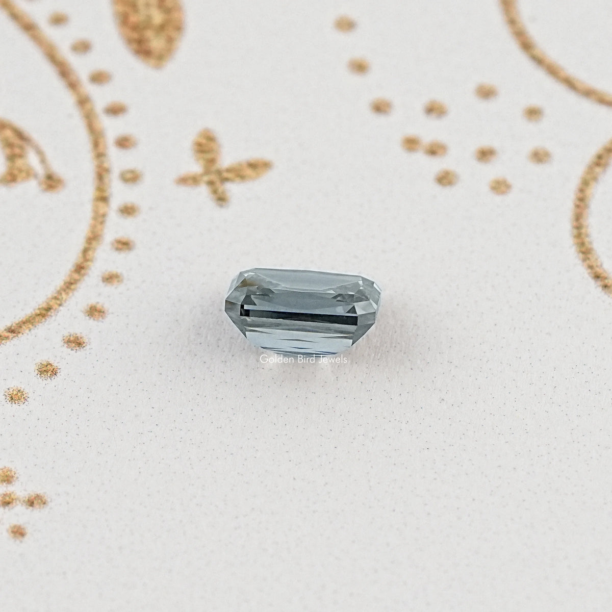 Side View of Gray Criss Shape Moissanite Loose Stone for Custom Rings