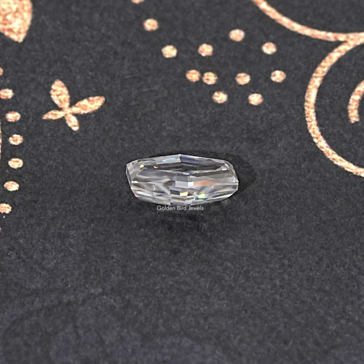 Side View Of Old Mine Lozenge Cut Loose Moissanite Stone