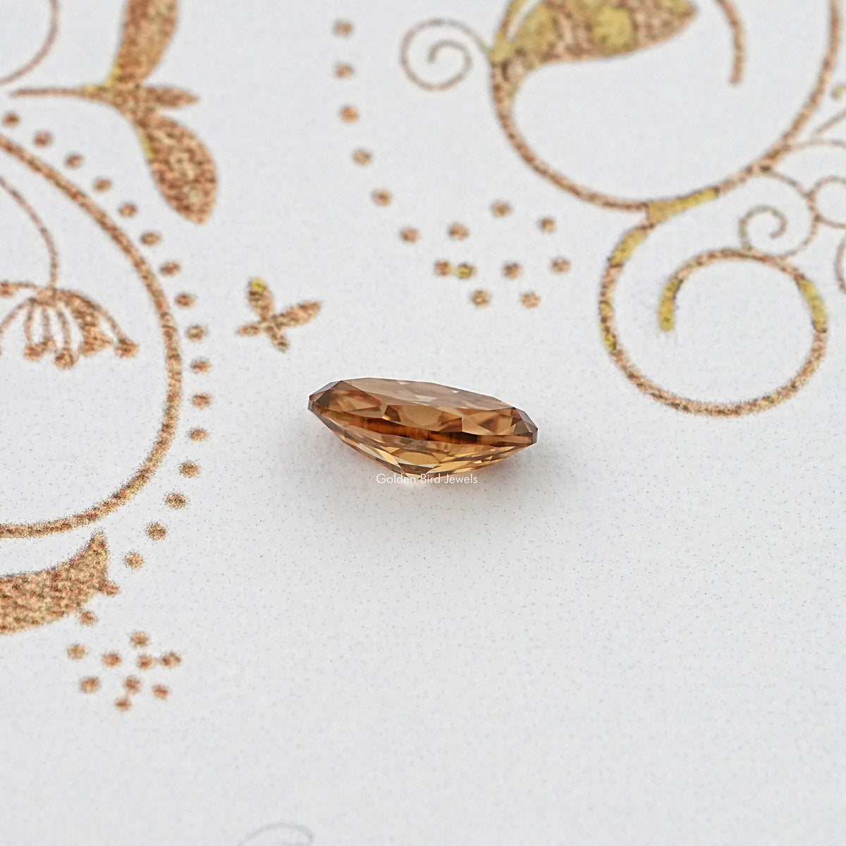 Side View Of Old Mine Moval Cut Loose Moissanite Stone