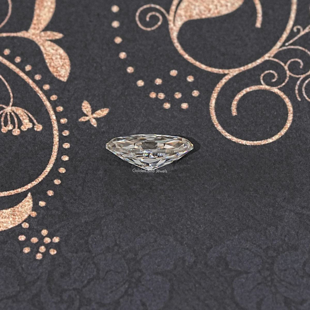 Side View Of Old Mine Moval Cut Loose Moissanite Stone