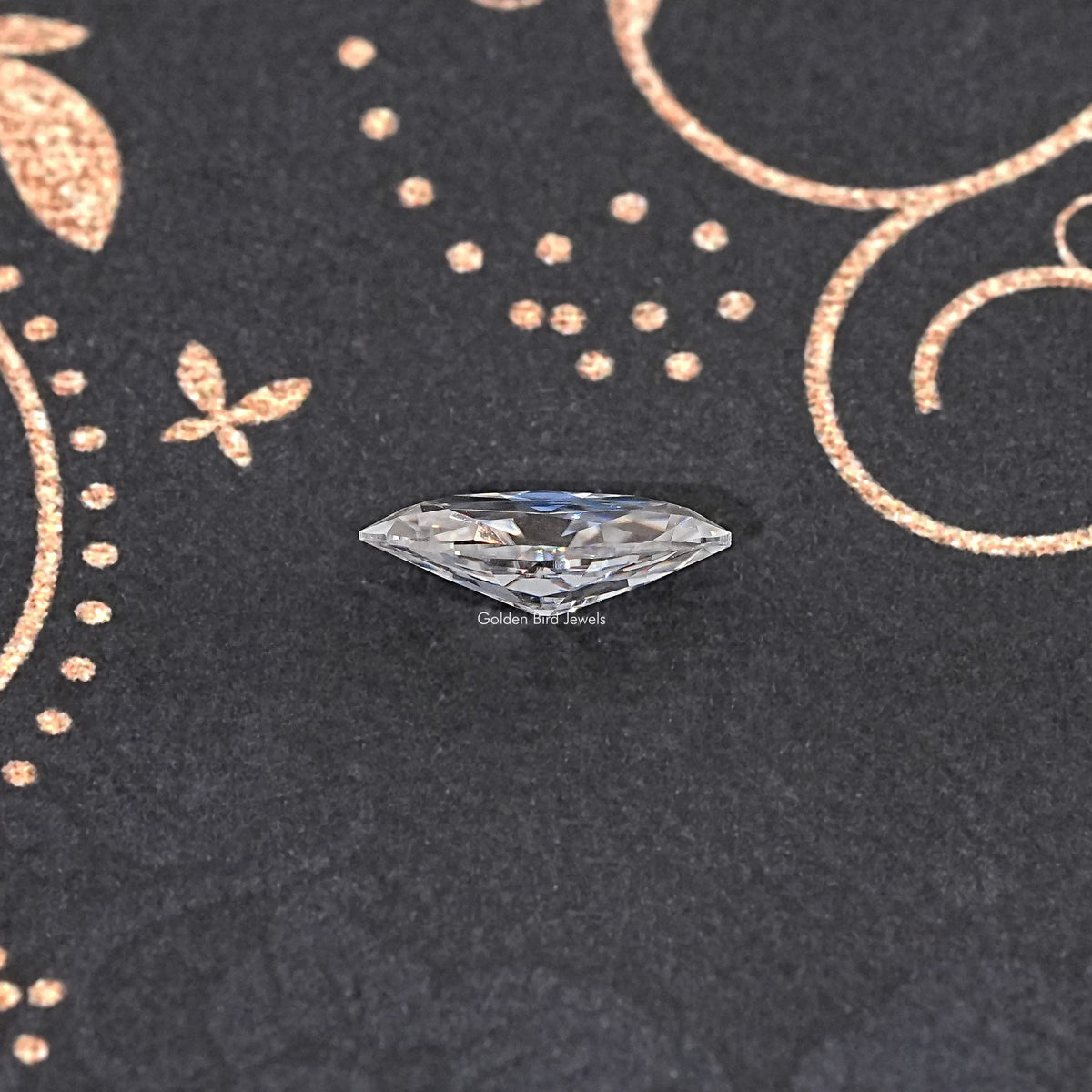 Side View Of Old Mine Marquise Cut Loose Moissanite Stone