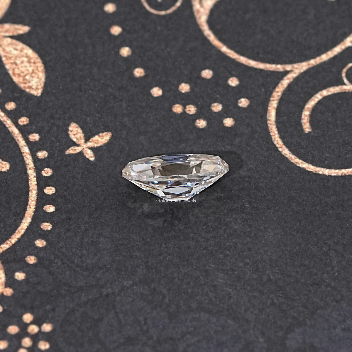 Side View Of Old Mine Oval Cut Loose Moissanite Stone