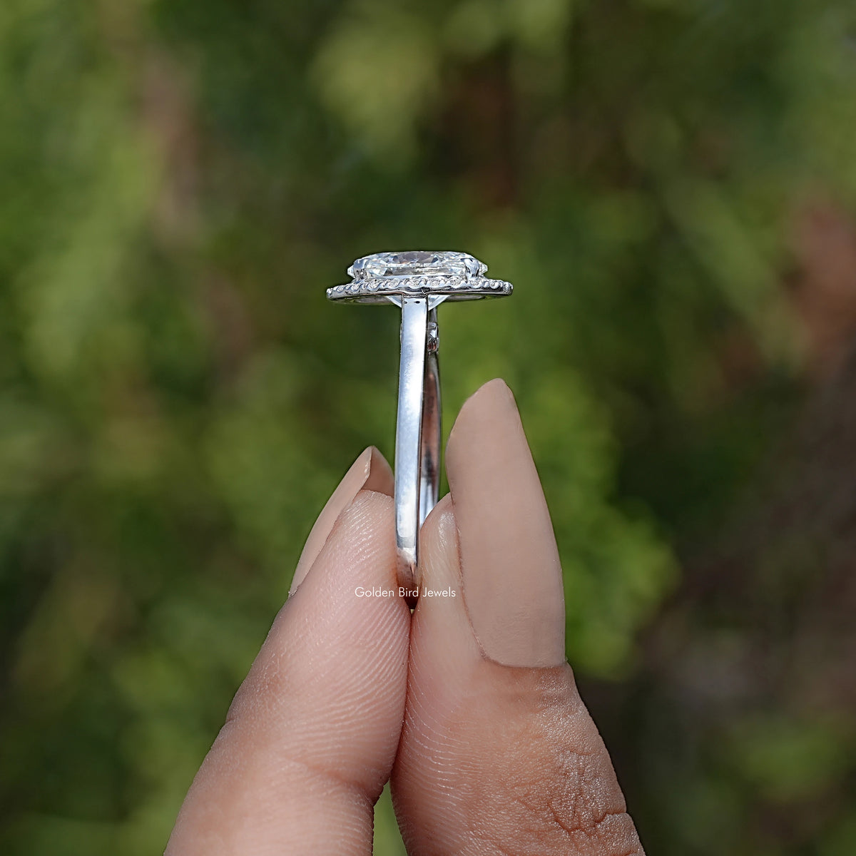 Oval Cut Lab Grown Diamond Halo Ring
