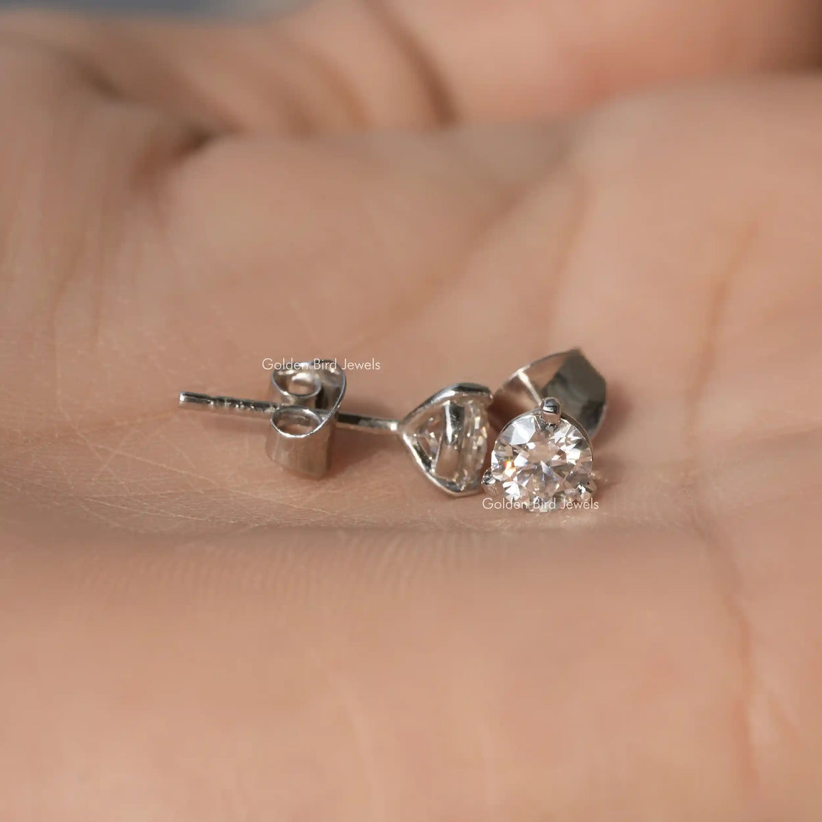 Front and back view of the martini earrings