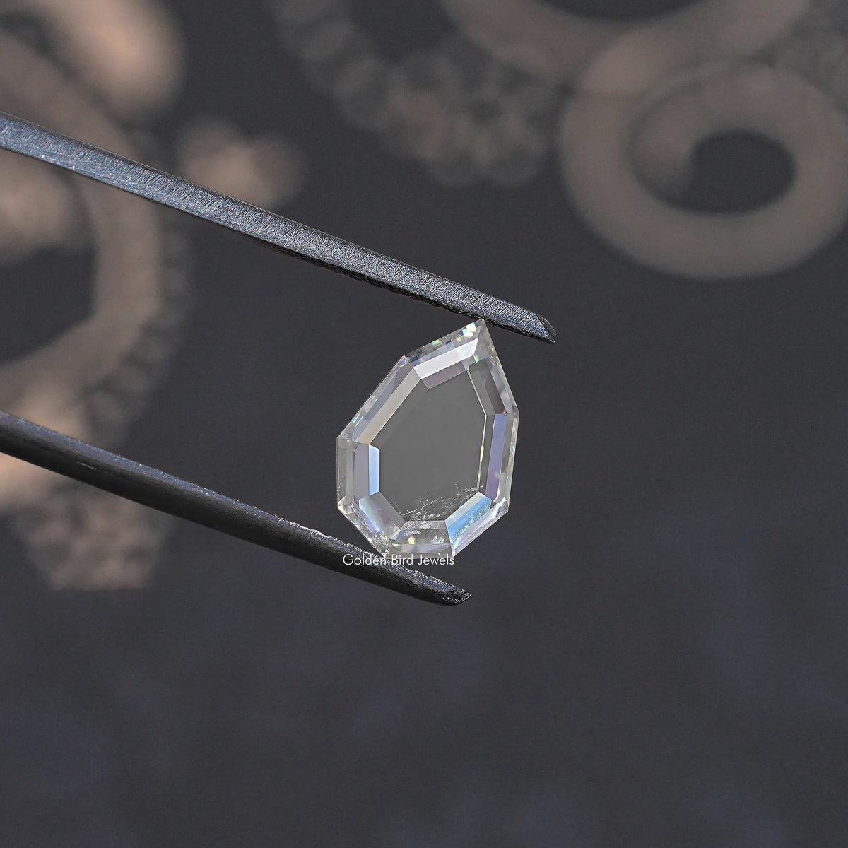 Step Cut Portrait Pear Moissanite Loose Stone