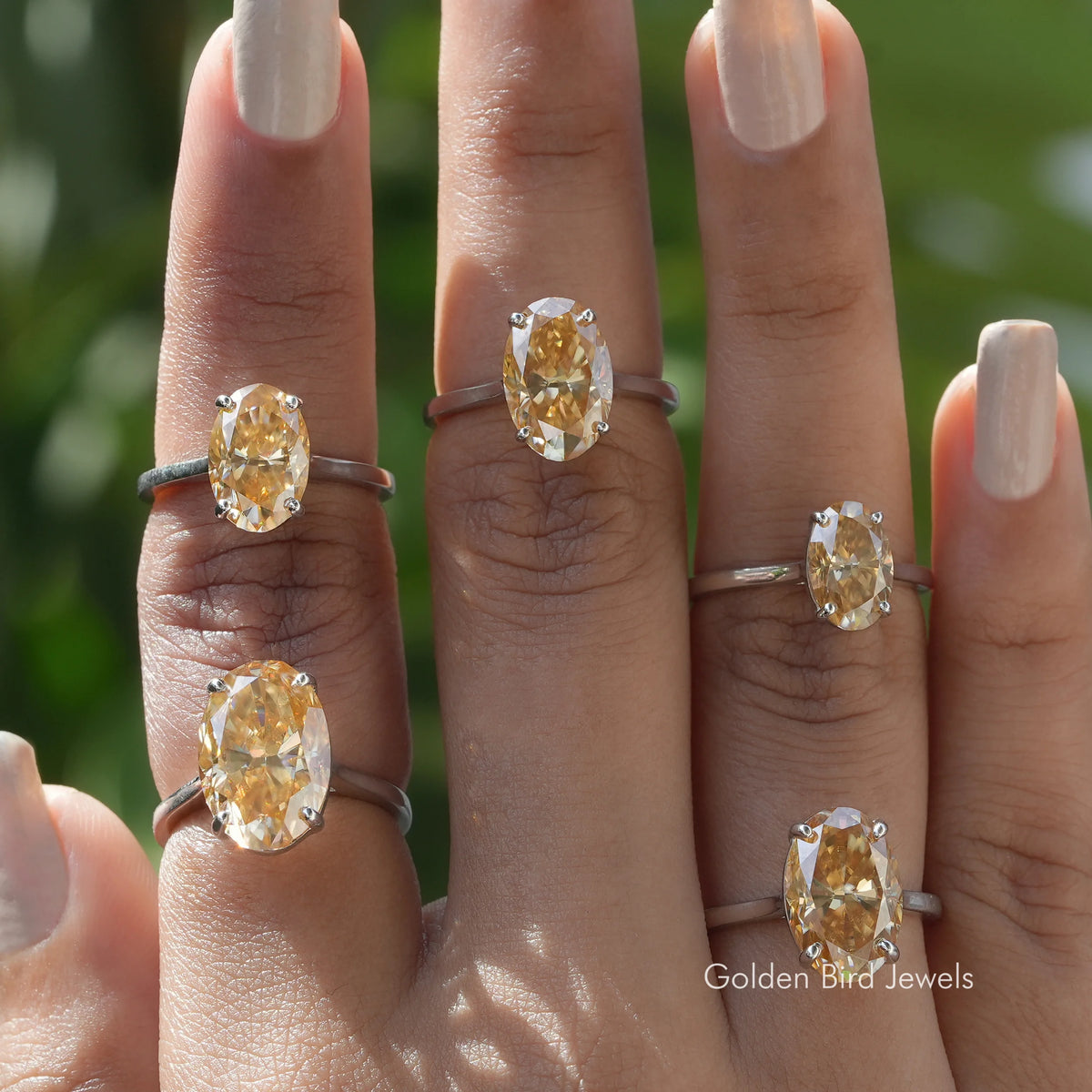 Oval Cut Moissanite Solitaire Ring