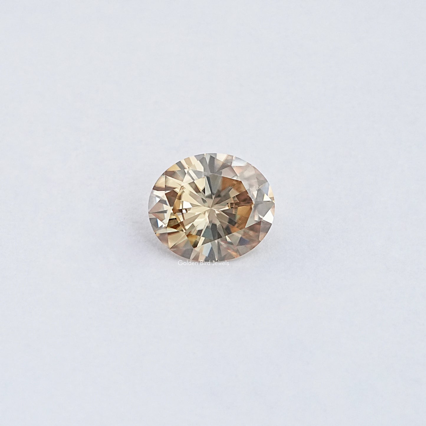 View Of Yellow Oval Cut Loose Moissanite