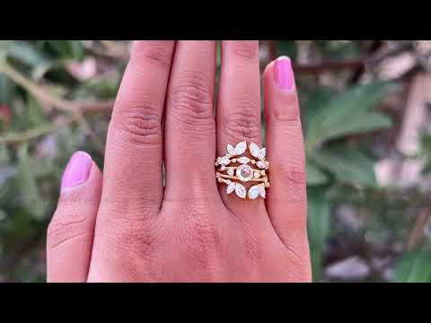 YouTube Videao of Rose Cut Multi Stone Moissanite Cocktail Bridal Set