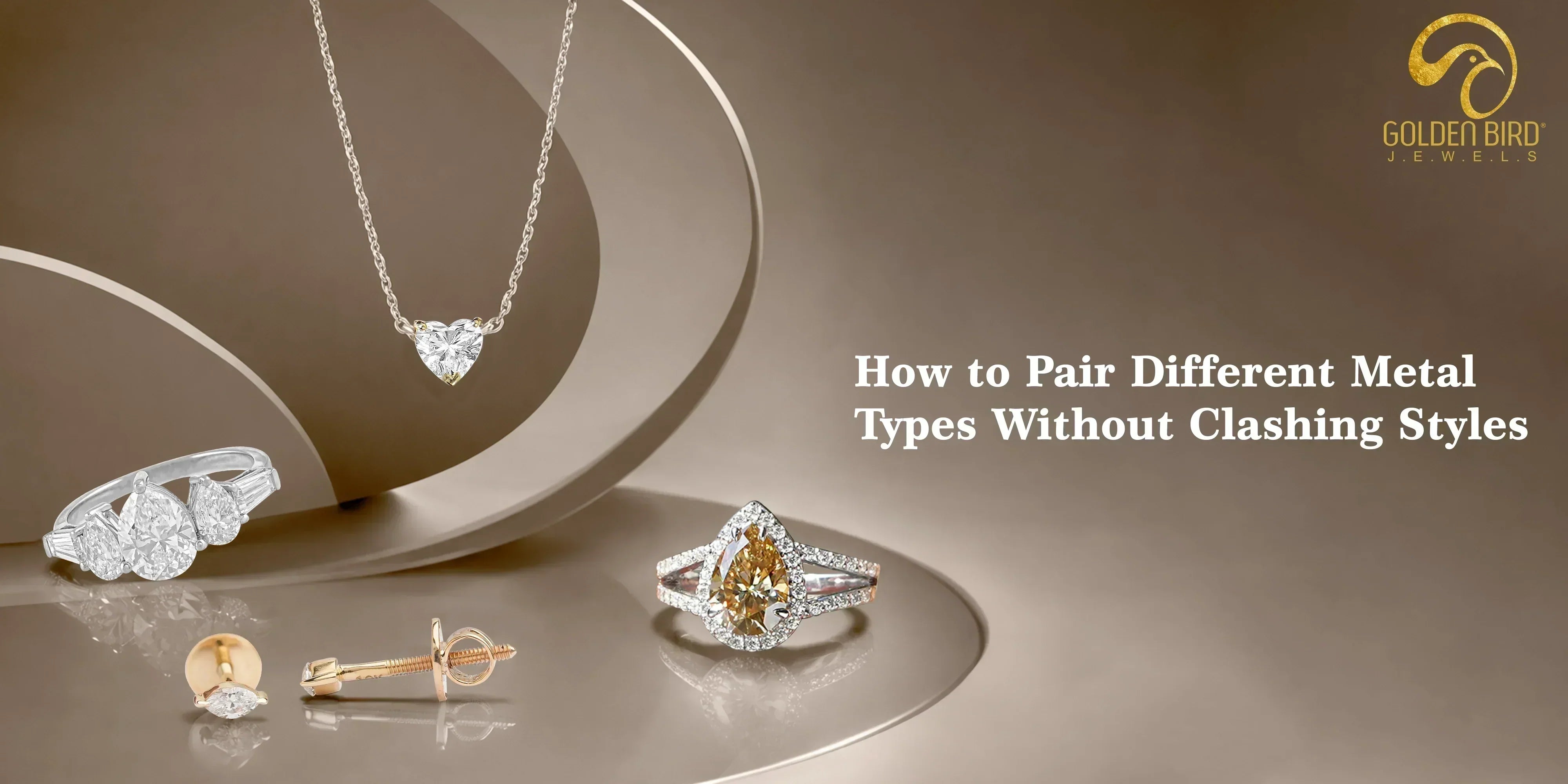 Mixing metal jewelry styles for a balanced look