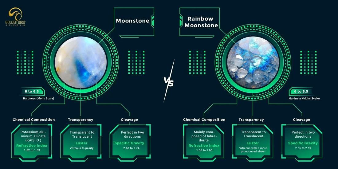Moonstone Vs Rainbow Moonstone: Understanding The Diffrences And Benefits
