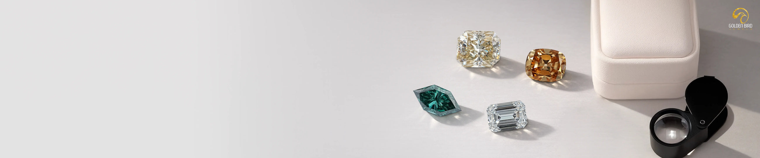 Brilliant cut moissanite stones with exceptional fire and sparkle