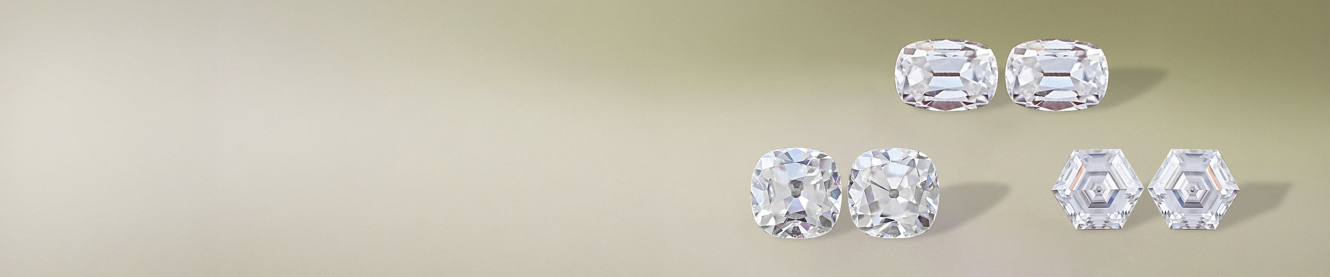 Perfectly matched moissanite pair for earrings or custom jewelry