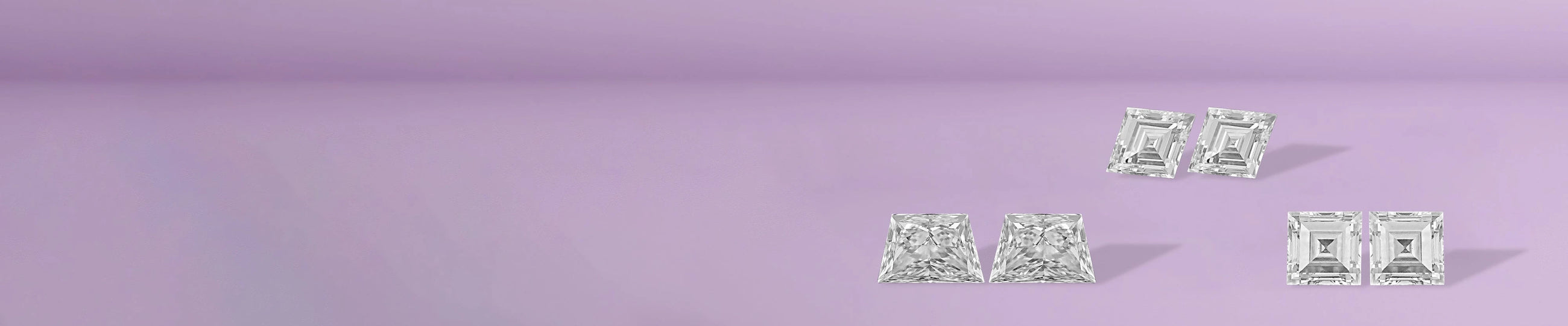 Symmetrical moissanite stones ideal for earrings or rings
