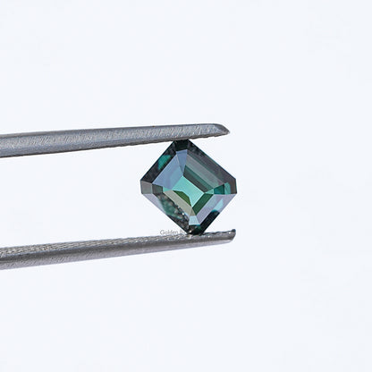 Close View Of Asscher Cut Moissanite 