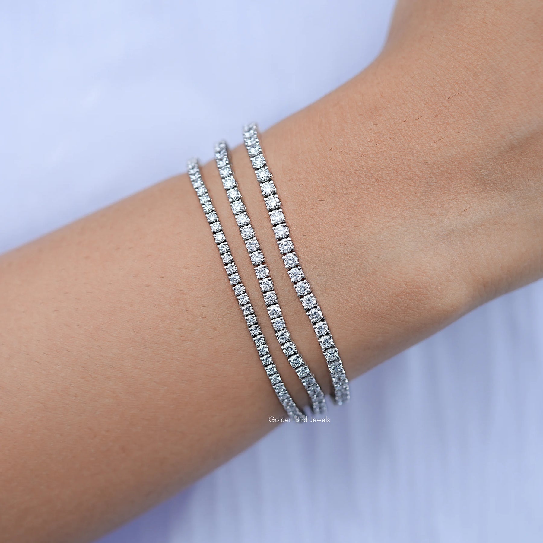 Round Cut Lab Grown Diamond Tennis Bracelet