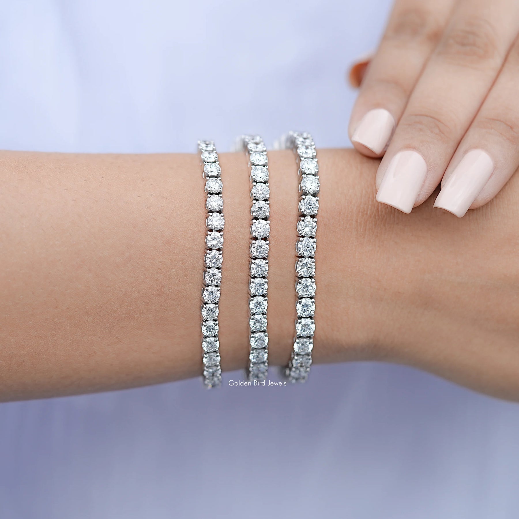 Round Cut Eco Friendly Diamond Tennis Bracelet