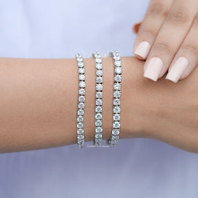 Round Cut Eco Friendly Diamond Tennis Bracelet