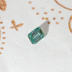 Aqua Blue Emerald Moissanite Loose Stone