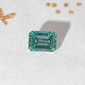 Aqua Blue Emerald Moissanite Loose Stone