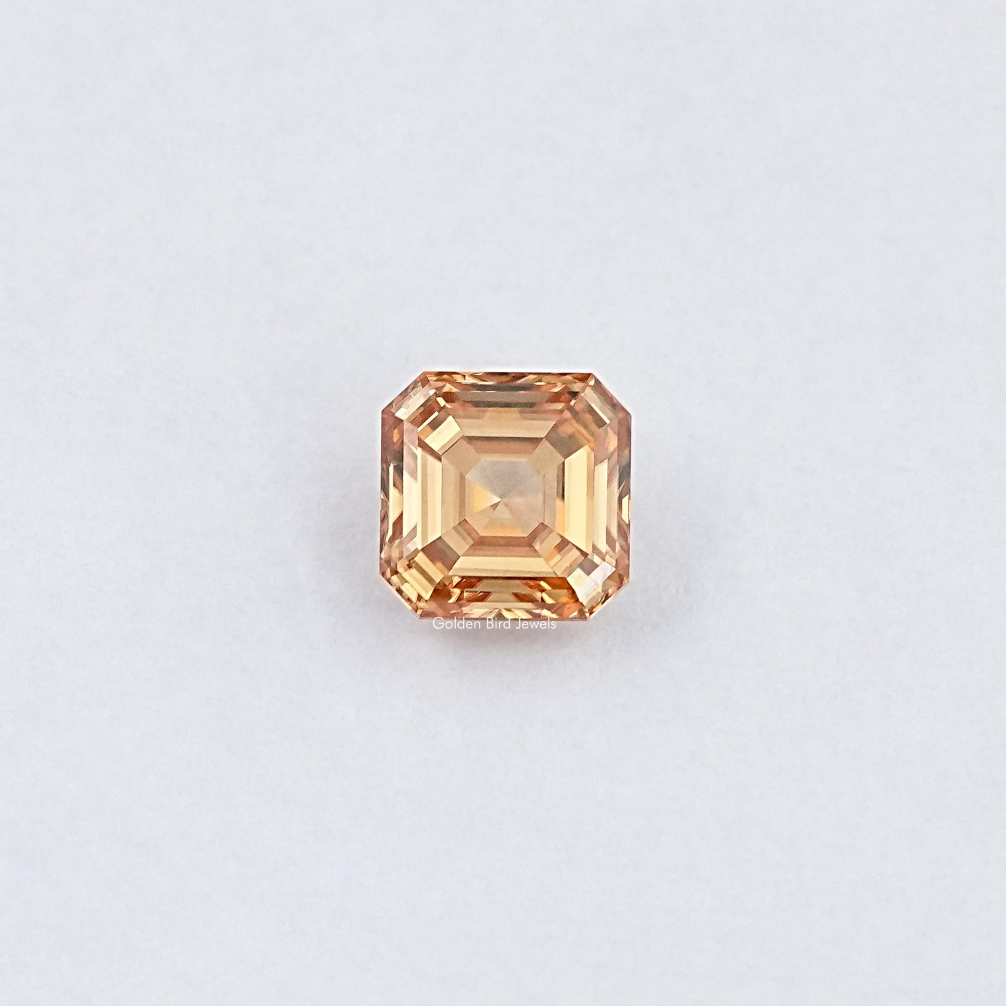 Champagne Asscher Moissanite Loose Stone