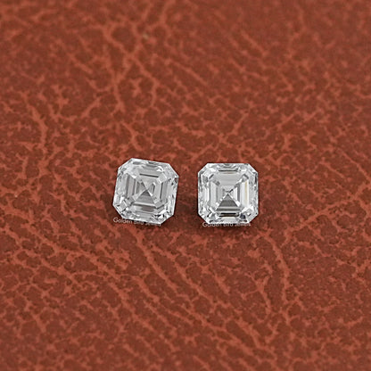 Detailed View Of Asscher Cut Lab Grown Diamond Matching