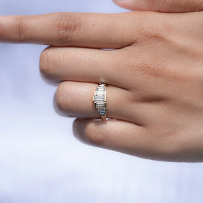 Baguette Cut Lab Diamond Engagement Ring