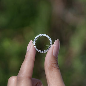 Baguette Moissanite Eternity Wedding Band