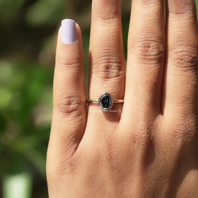 Bezel Set Oval Shaped Moissanite Solitaire Ring