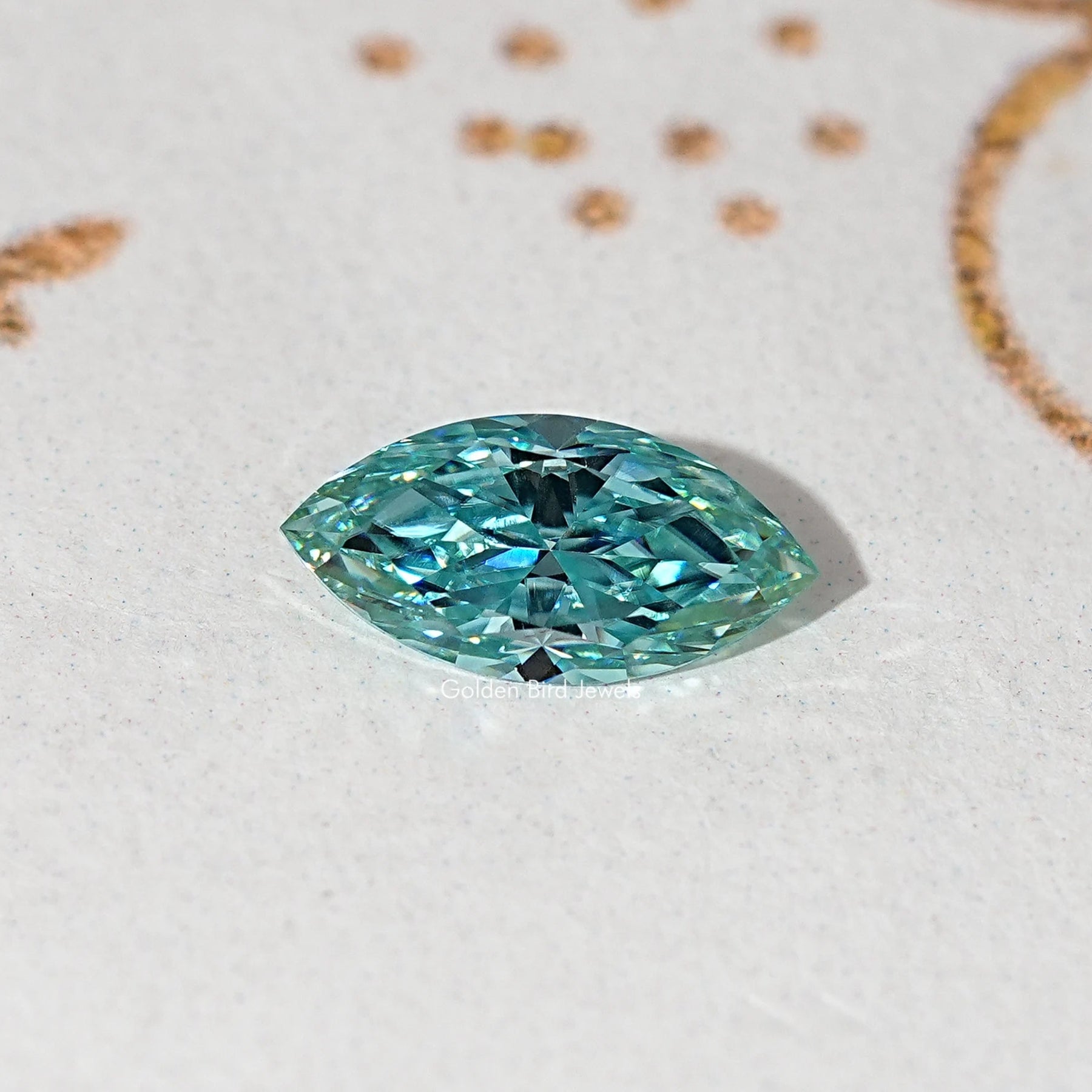 Blue Marquise Cut Moissanite Loose Stone