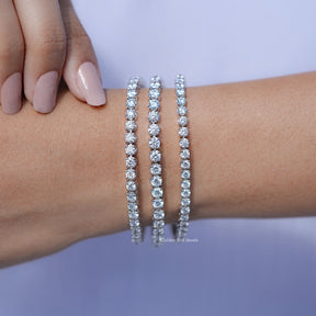 In hand Showing View Of CVD Diamond Bridal Bracelet 