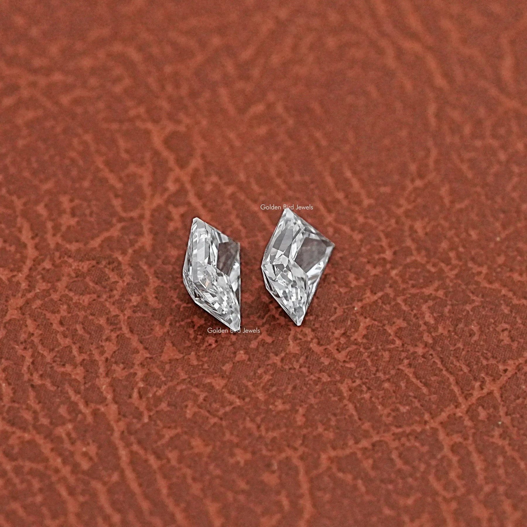 View of Trapezoid Cut Loose Diamond Matching Pair