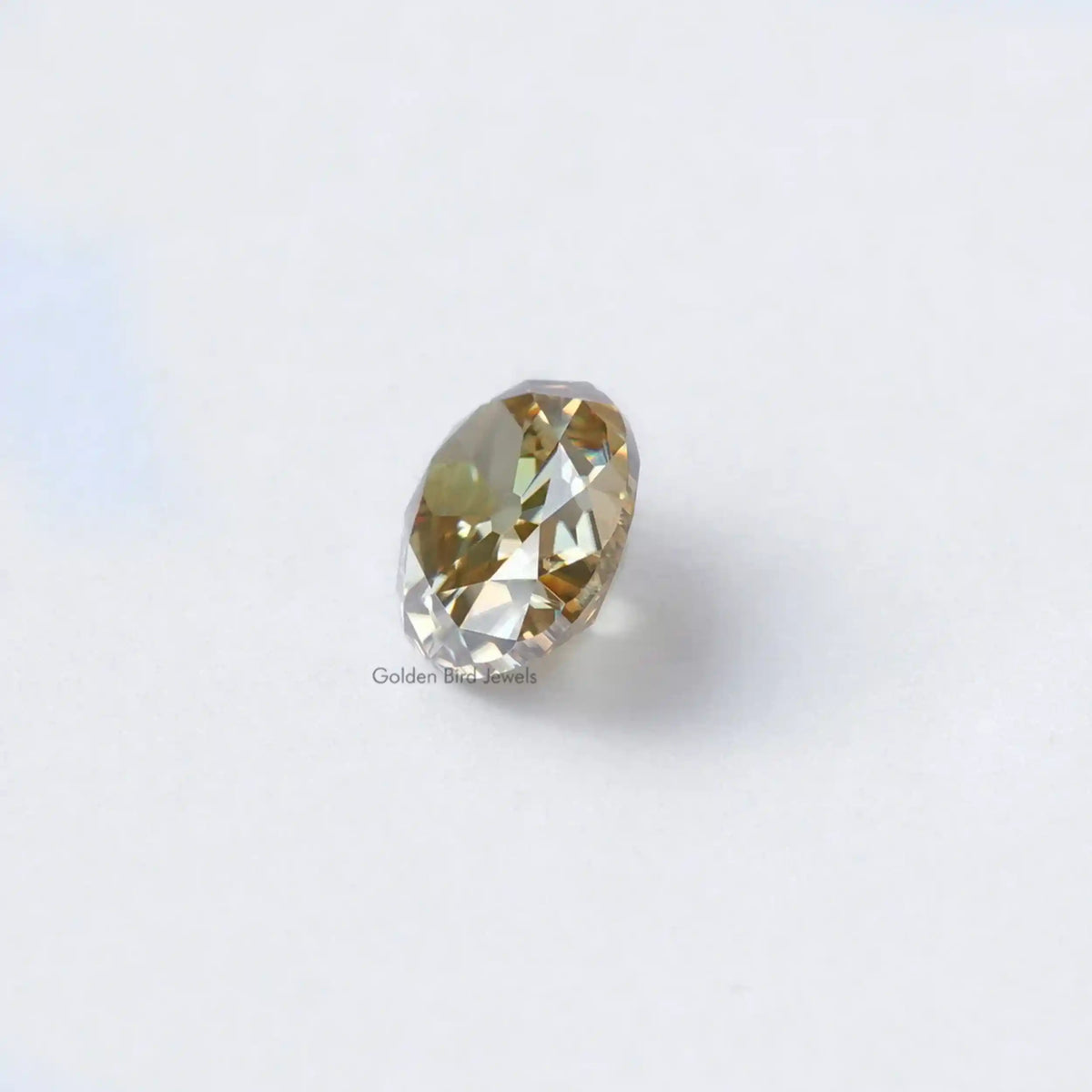 Cross View Of Old Mine Oval Moissanite Loose Stone
