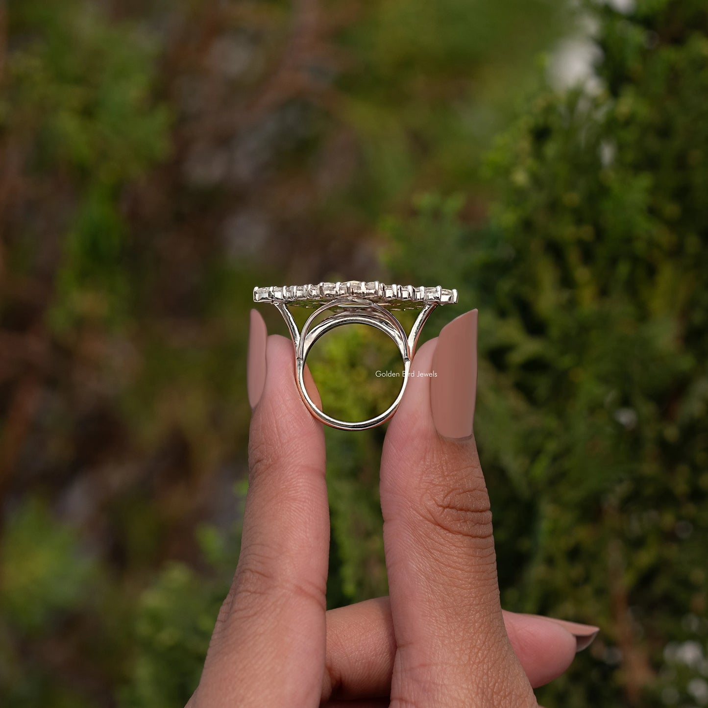 Champagne Marquise Cut Moissanite Vintage Ring