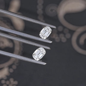 Colorless Old Mine Cushion Moissanite Loose Pair